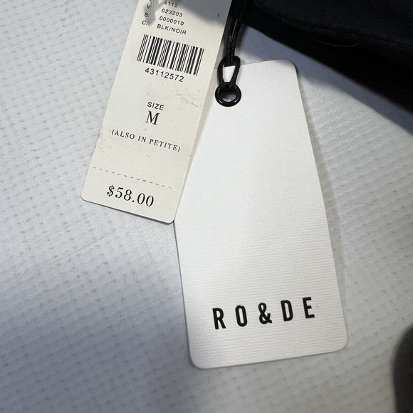 Ro & De Anthropologie Back Bow Tie Tank Shirt Blouse Top Black Medium NEW $58 - Picture 10 of 10